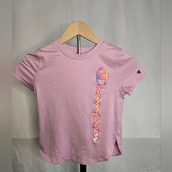 Champion Girls Set Size 7/8 – 2 Graphic Tees & Logo Shorts Bundle - Picture 5 of 7